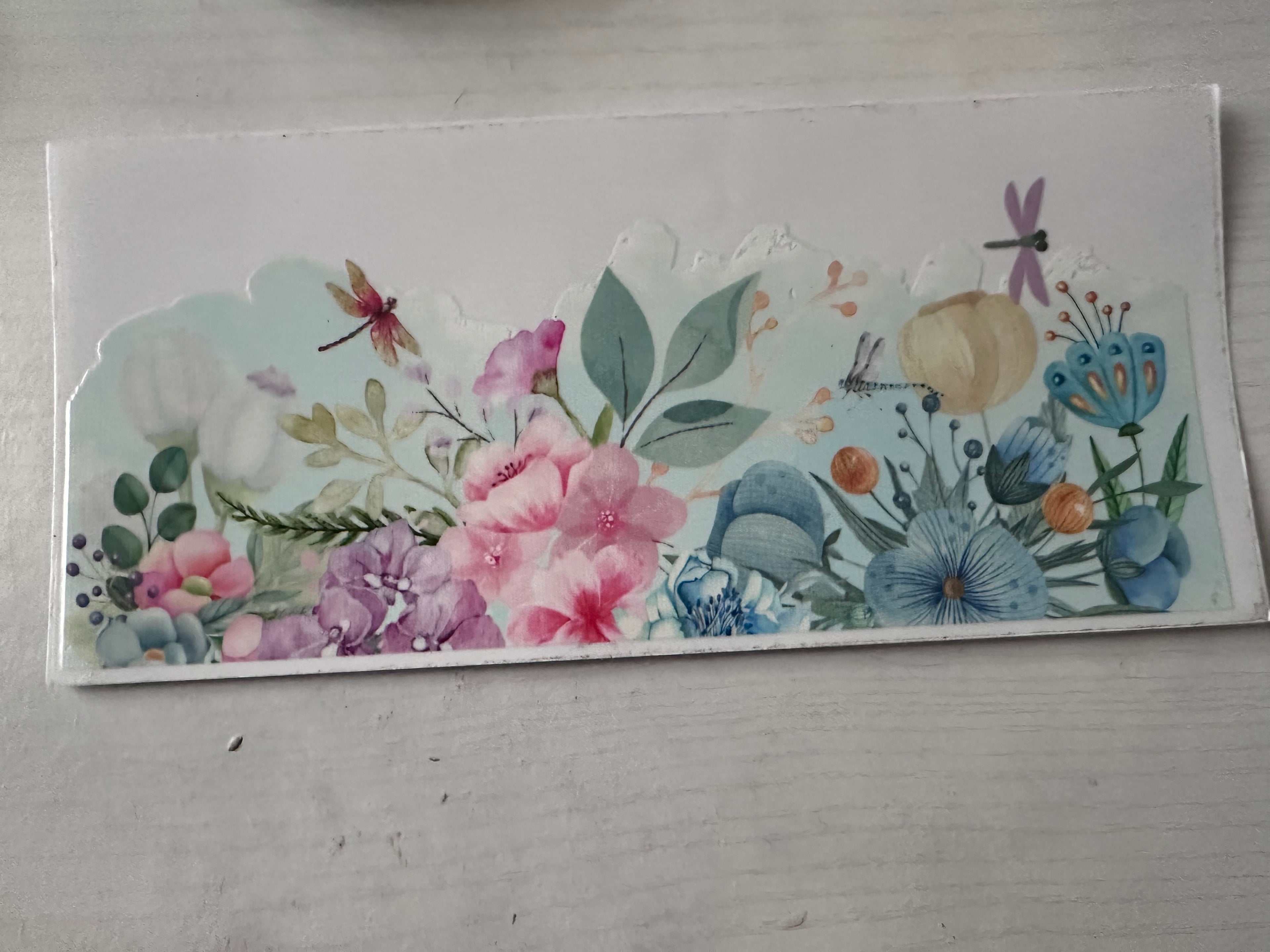 Flowers and Dragon flies cup wrap