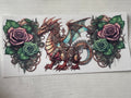 Dragon and Roses Cup Wrap