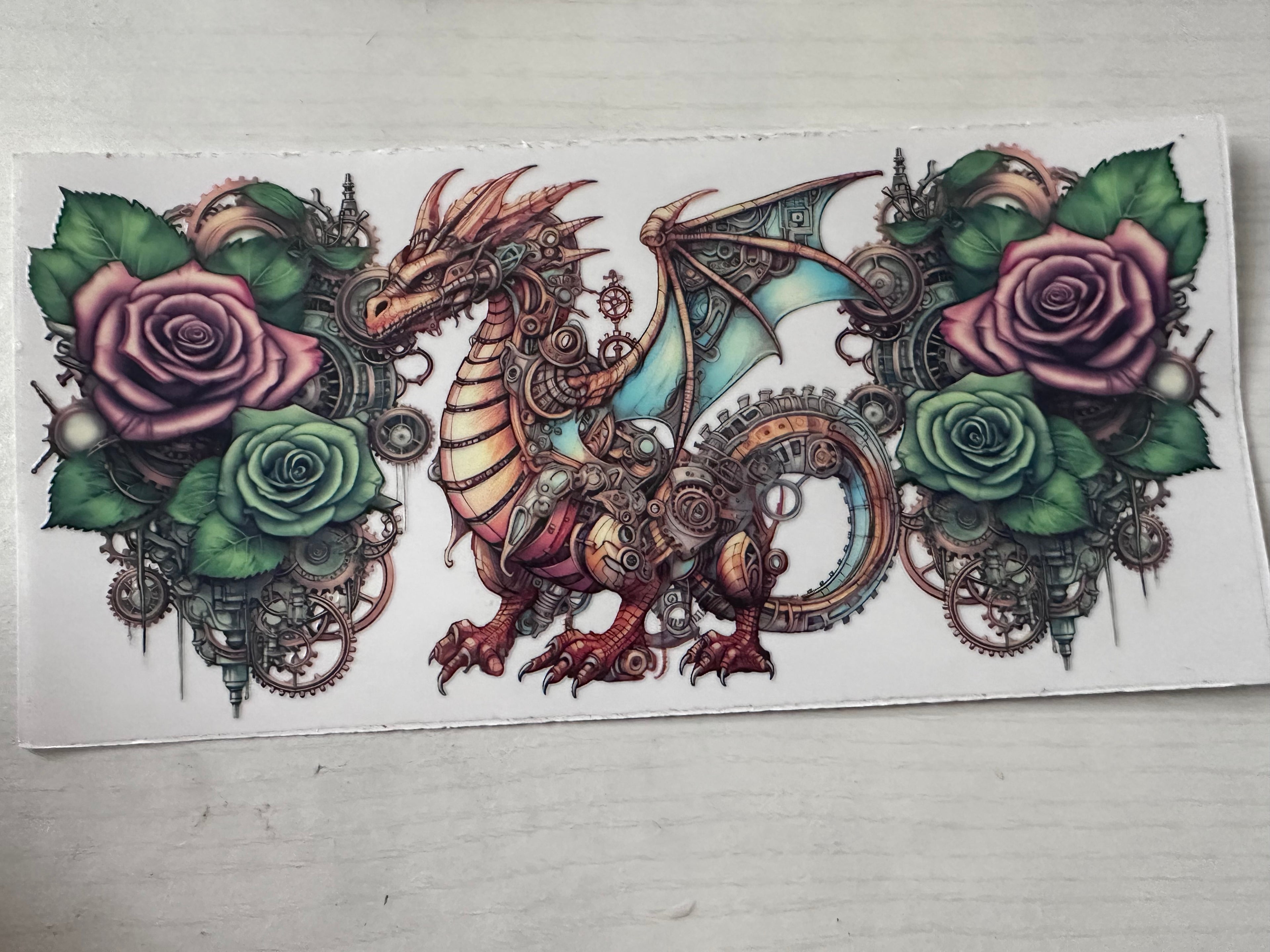 Dragon and Roses Cup Wrap