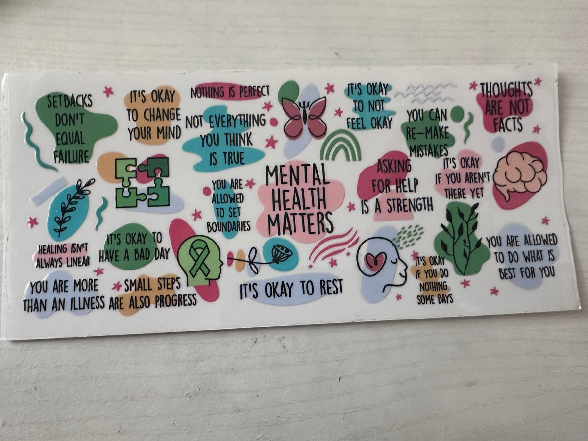 Mental Health Matters cup wrap