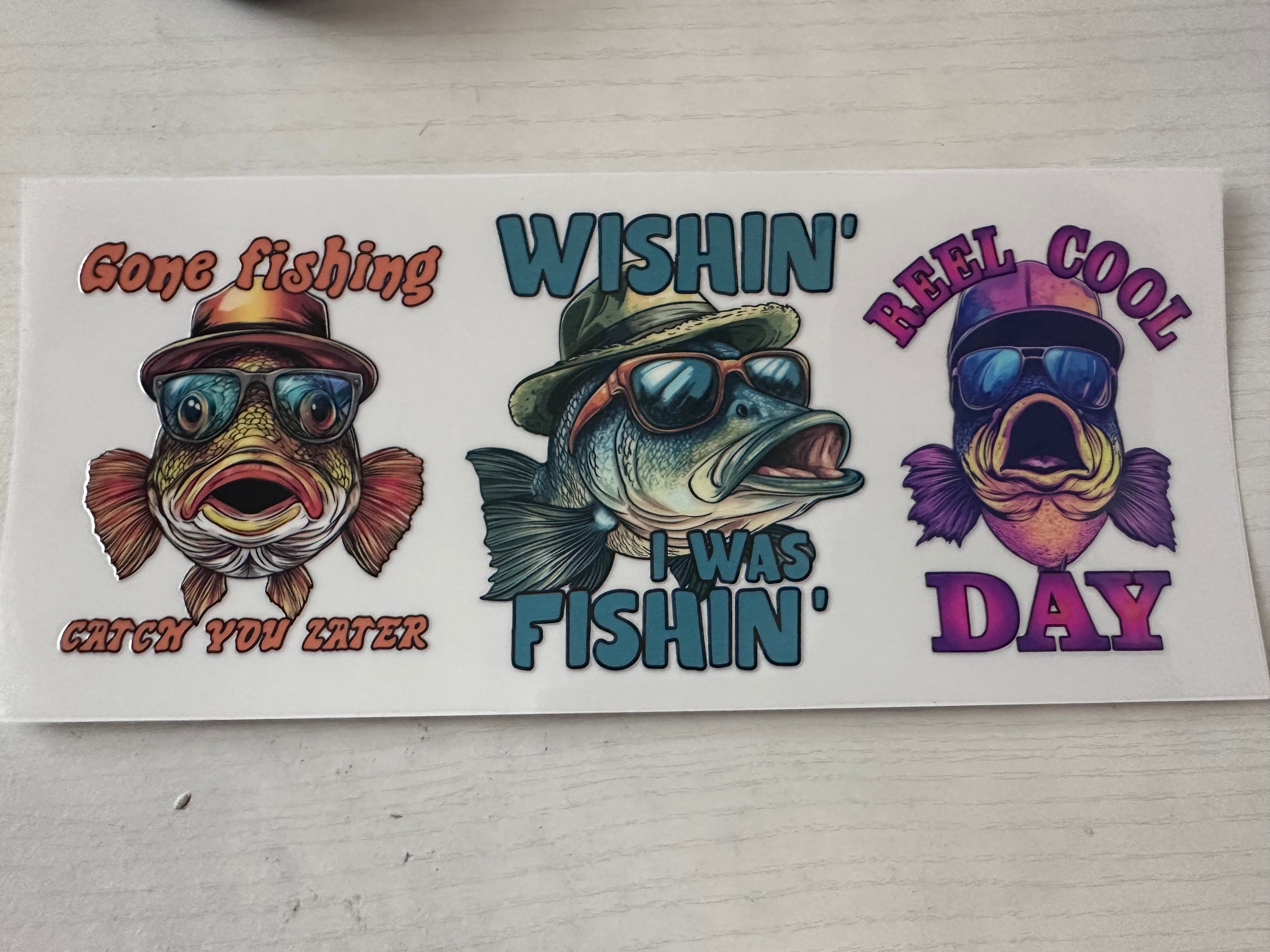 Wishin I was Fishin cup wrap