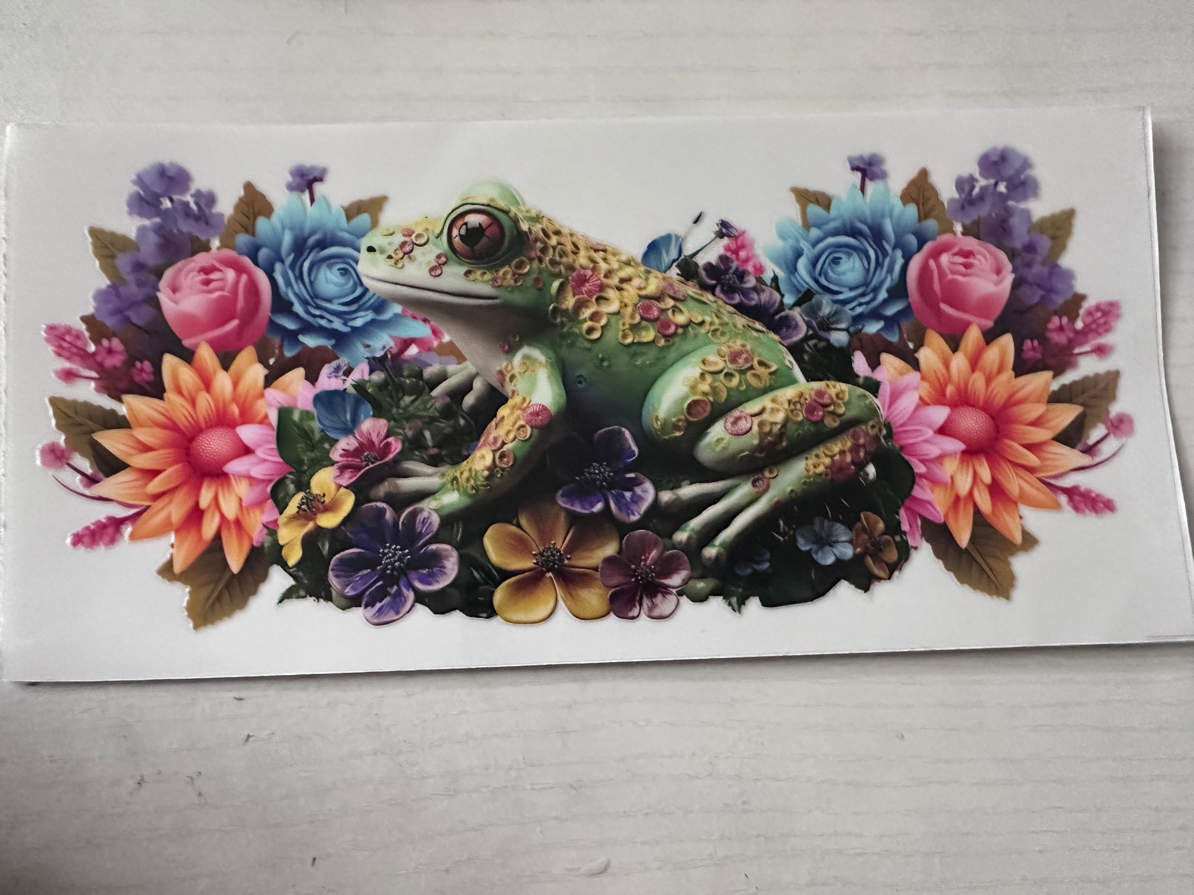 Frog and Flowers Cup Wrap