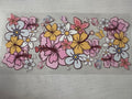Pink yellow white floral cup wrap