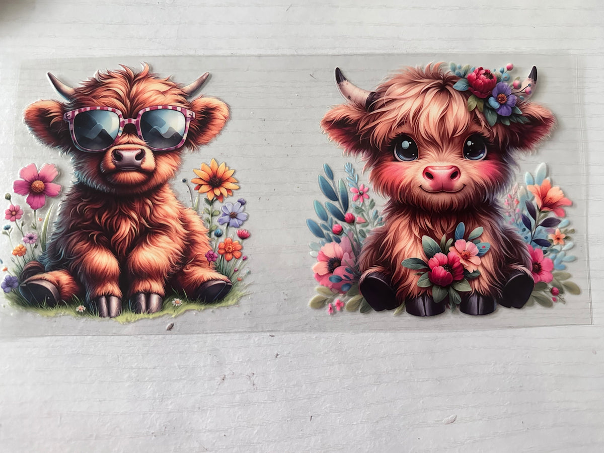 Floral Cow Cup Wrap
