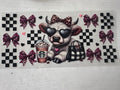 Checkered Coffee Cow Cup Wrap