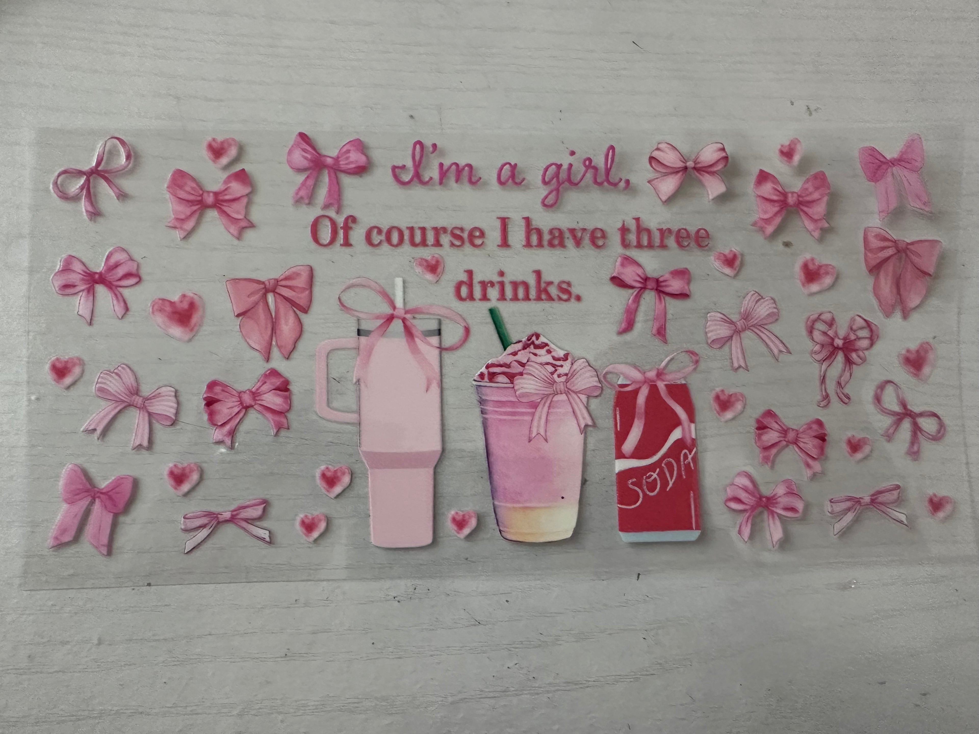3 Drinks cup wrap