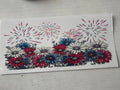 Red white and blue flowers