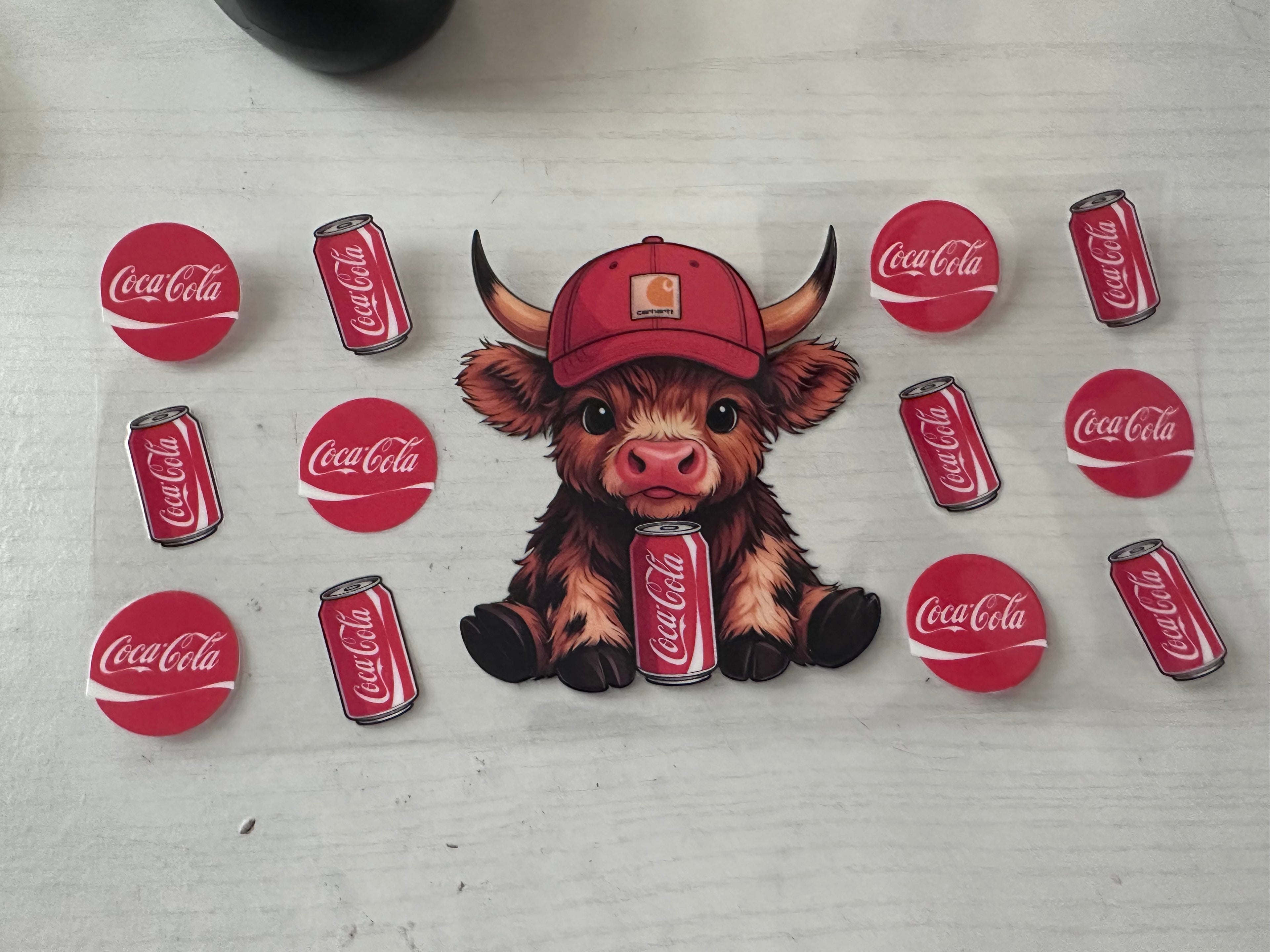 Coca Cola cow cup wrap
