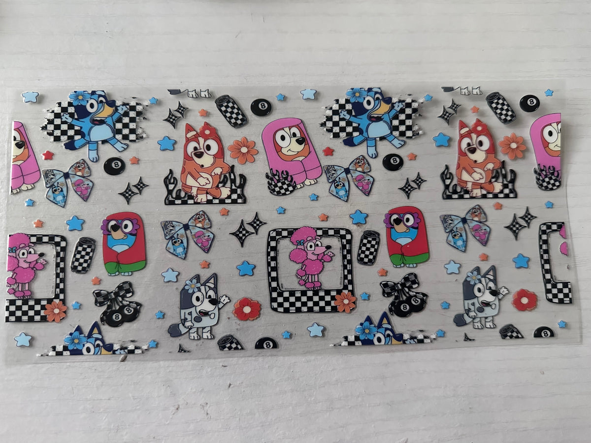 Bluey Checkered Cup Wrap