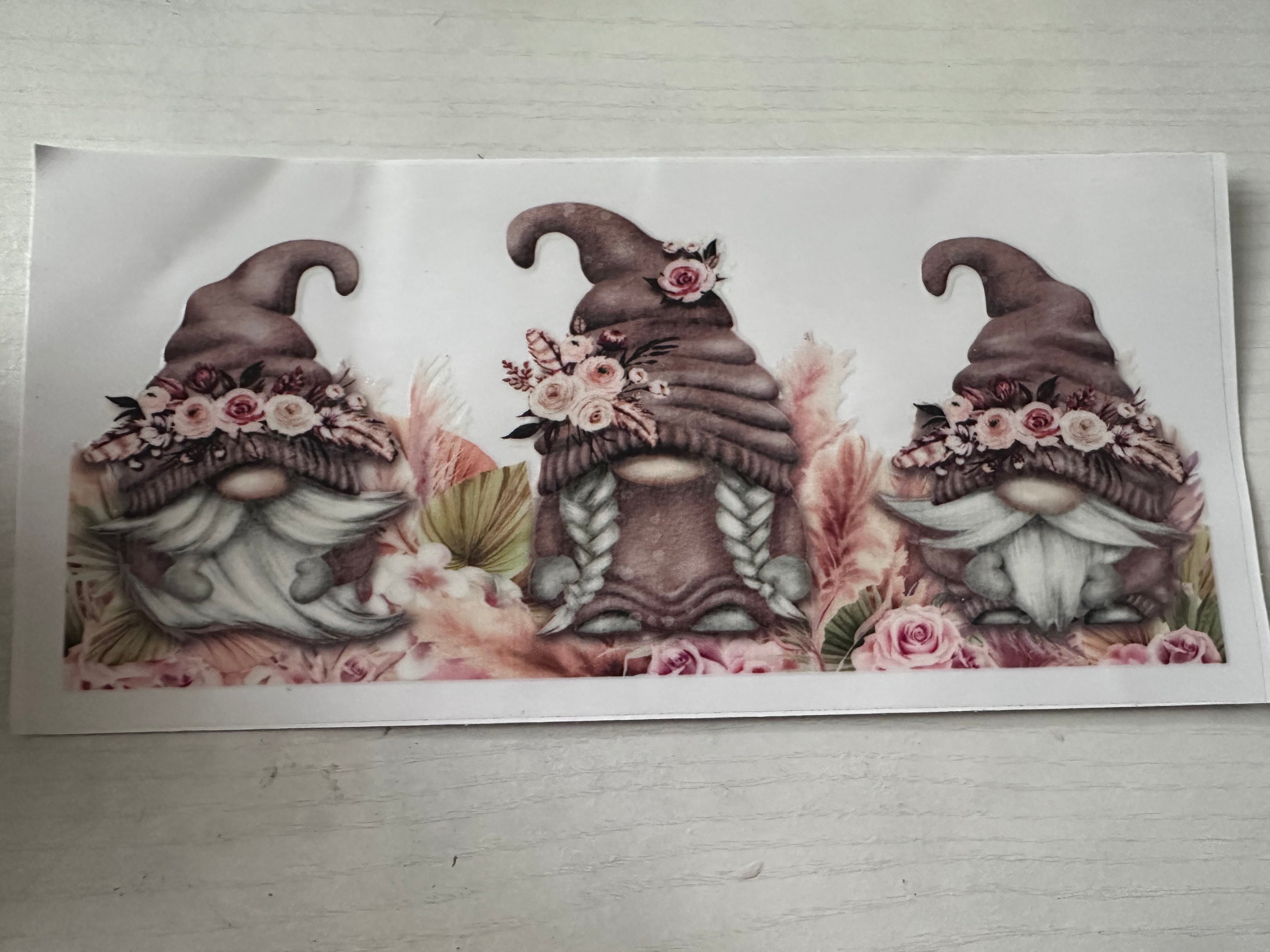 Floral Gnome Cup Wrap