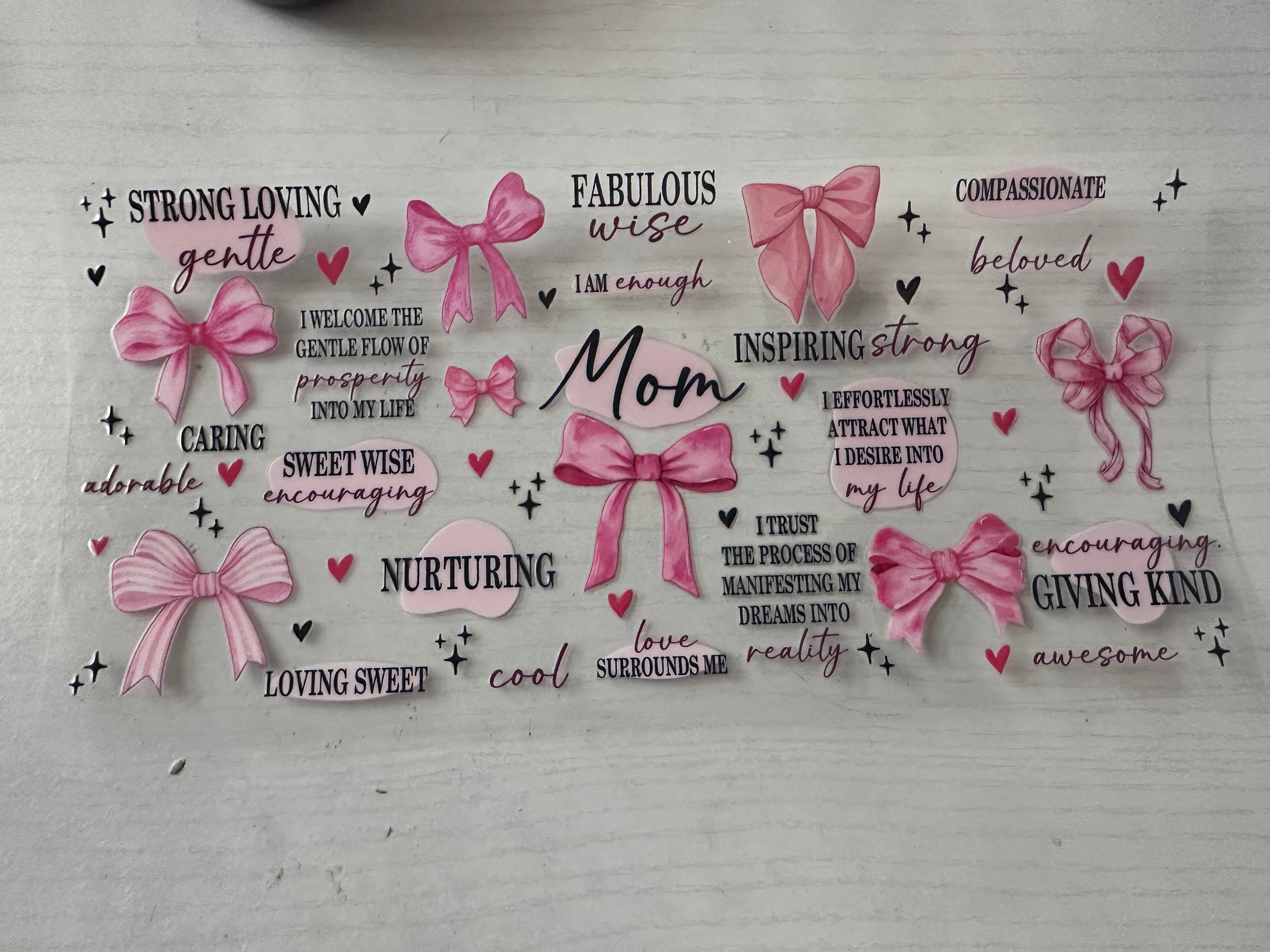 Mom Affirmations cup wrap