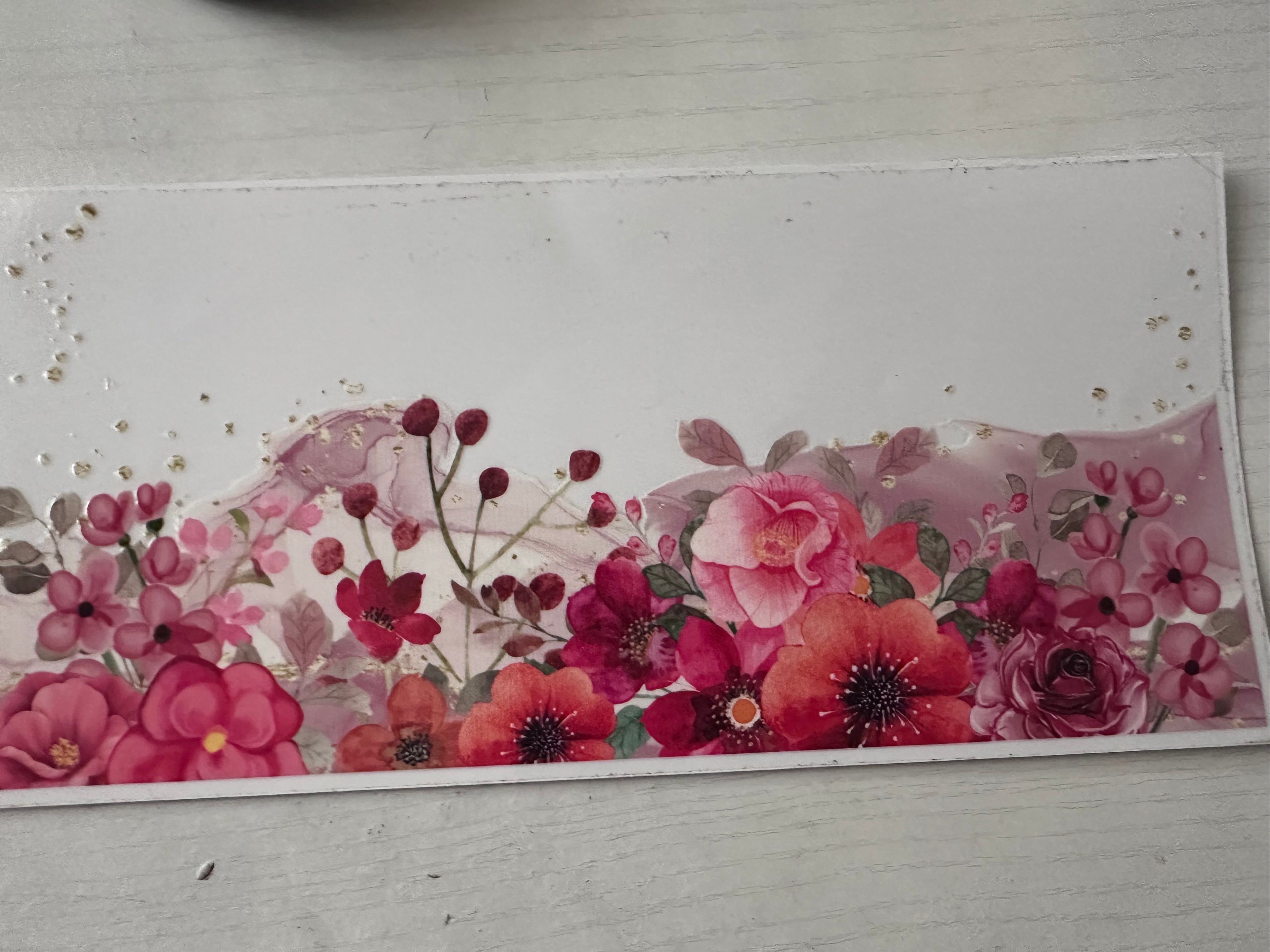 Pink and Orange Flowers cup wrap