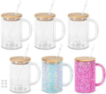 16 oz Plastic Coffee Snow Globe Tumbler