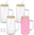 16 oz Plastic Snow Globe Tumbler with Handle