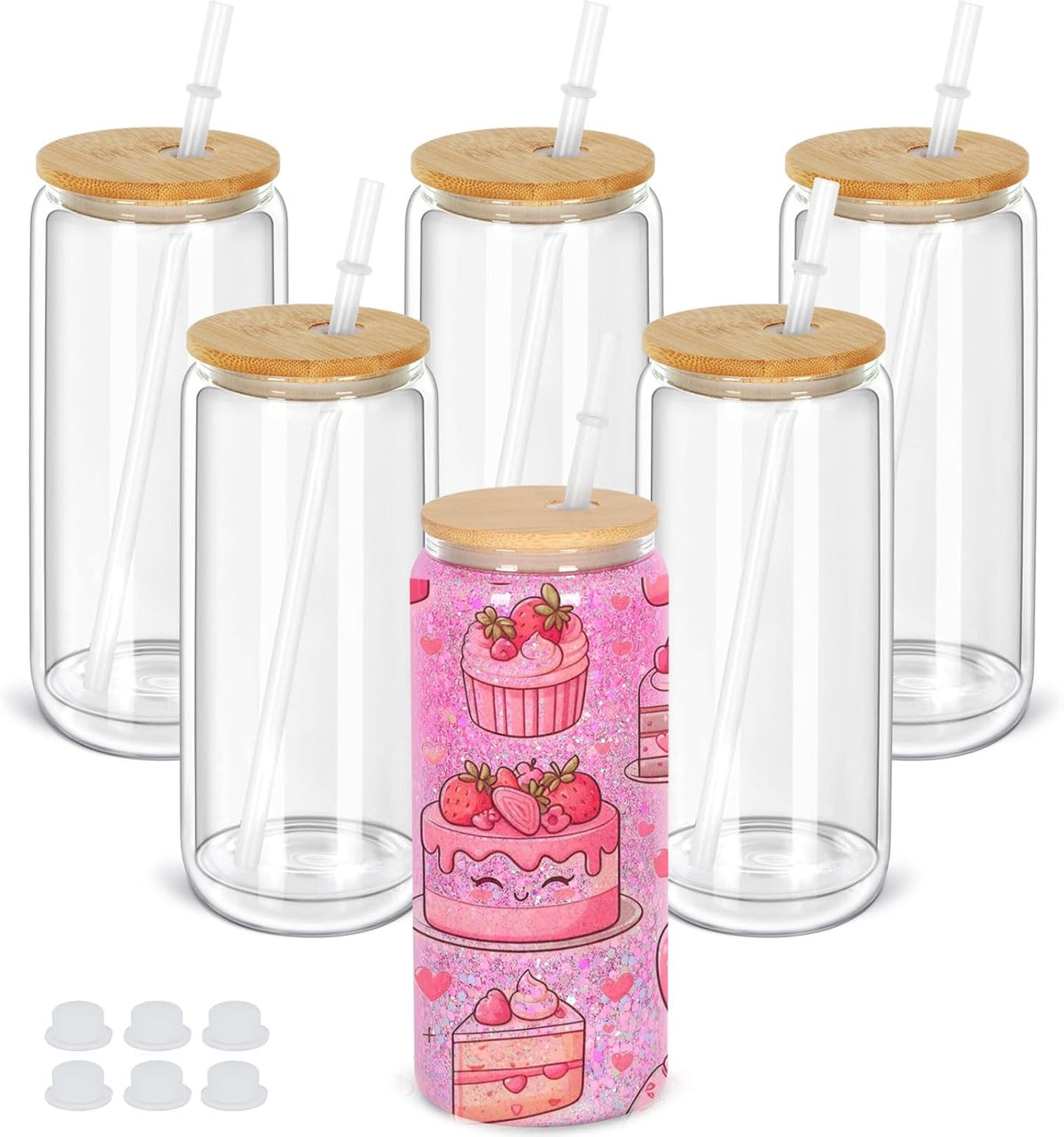 20 oz Plastic Snow Globe Tumbler